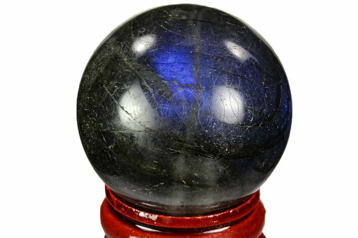 Flashy, Polished Labradorite Sphere - Great Color Play #105755